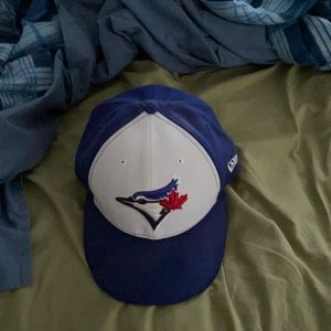 Blue and white Toronto blue Jays cap